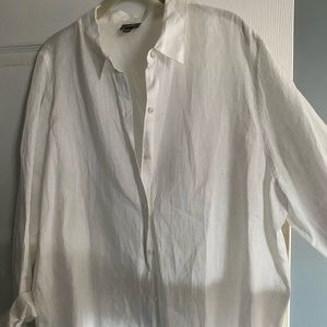 White linen top 100% linen